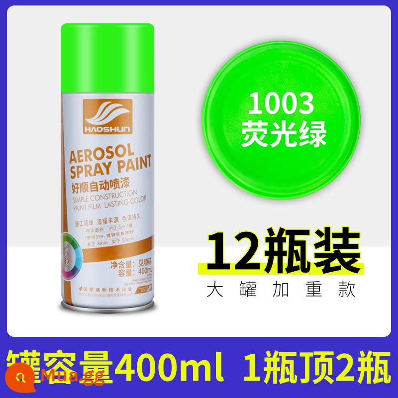 Lon sơn phun đặc biệt bằng thép không gỉ hộp đầy đủ mạ crom mạ kẽm mạ điện kim loại không gỉ chống rỉ bột bạc Lon sơn bạc - Xưởng xanh huỳnh quang bán buôn 12 chai