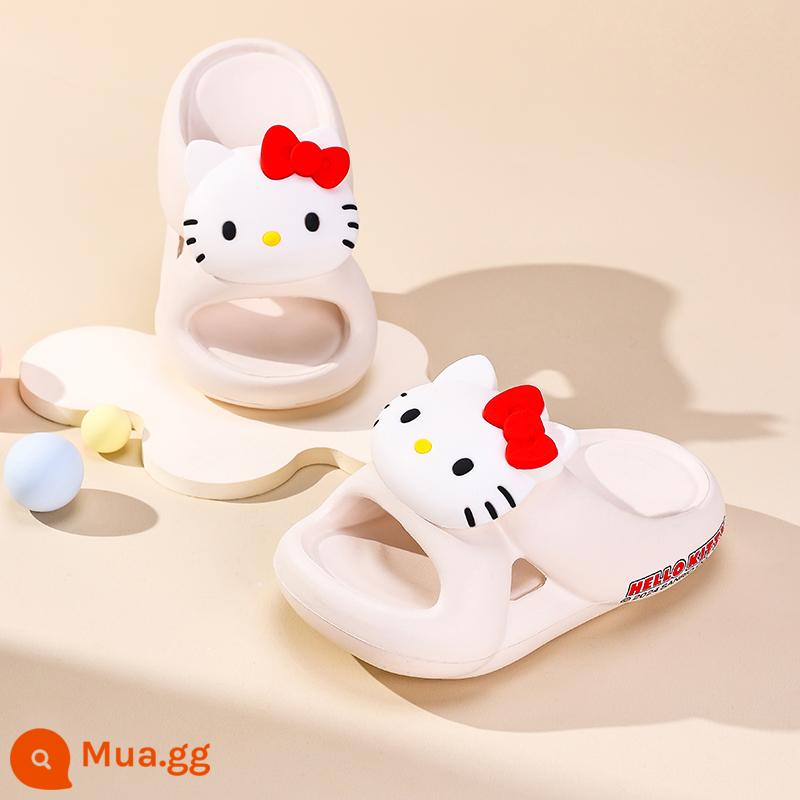 Dép Kuromi cho bé gái Dép trẻ em Sanrio bé gái mùa hè 2024 trẻ em mới trong nhà chống trượt - hello kitty màu trắng