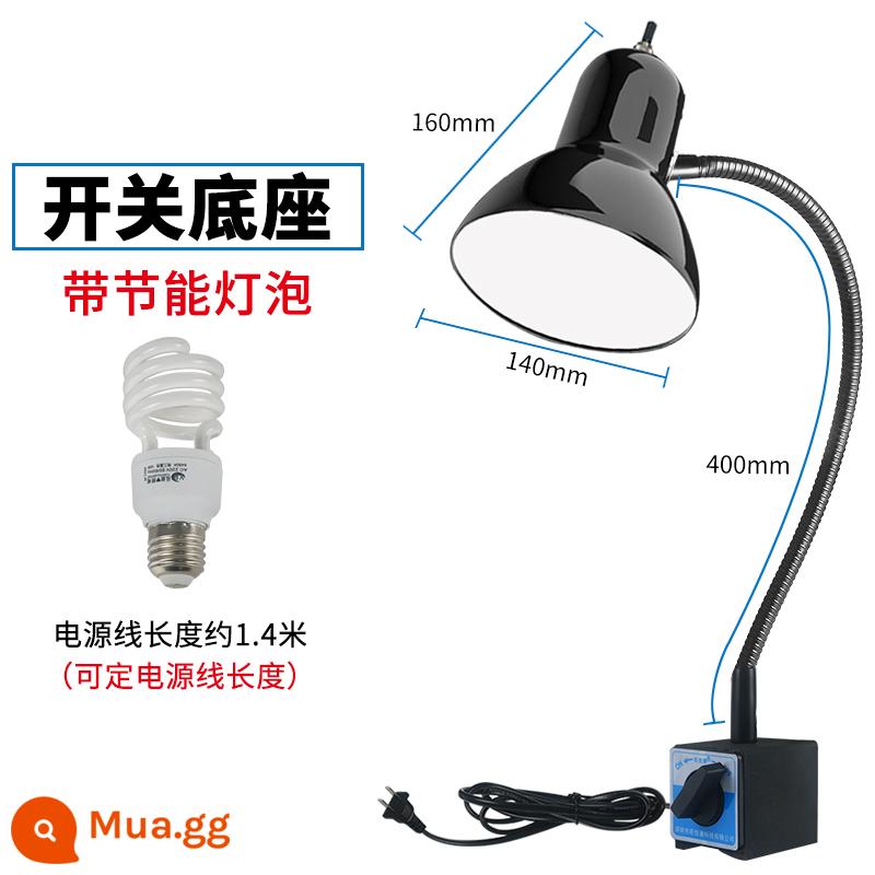 E27led Máy Công Cụ Đèn Làm Việc Từ Tính Mạnh Ghế Nam Châm Chiếu Sáng Đèn Bấm Xay Máy Xay Máy Tiện Ngành Công Nghiệp Máy Kẹp Đèn - Công tắc đế từ [có bóng đèn tiết kiệm điện]