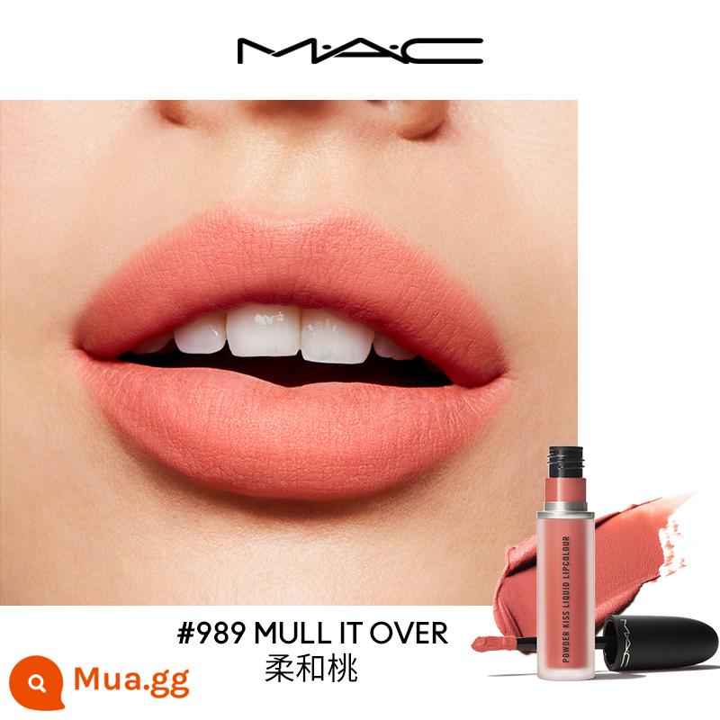 [Chính thức chính thức] MAC/Magic Soft Mist Lip Glaze Matte Matte Lipstick Lip Gloss 997/991 - 989 MUỐN NÓ VỀ Soft Momo