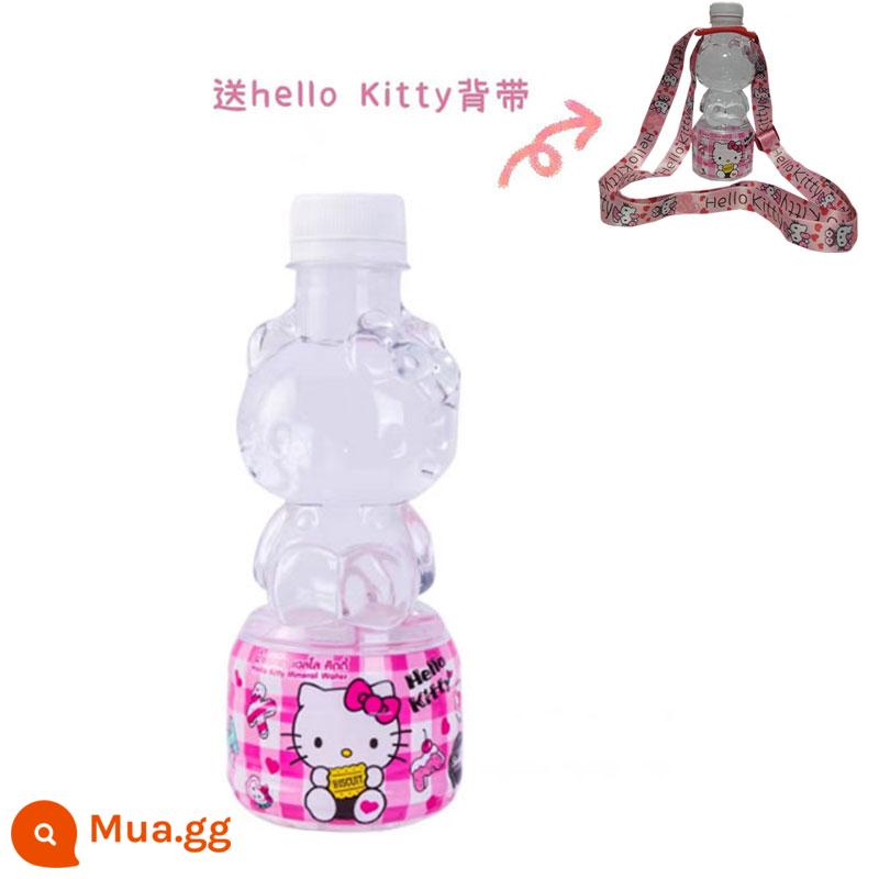 Spot Thái Lan Nước khoáng Sanrio Hellokitty Hello Kitty nước tinh khiết uống 711 chai dễ thương - 300ml*1 (bao gồm 1 miếng dây đeo KT)