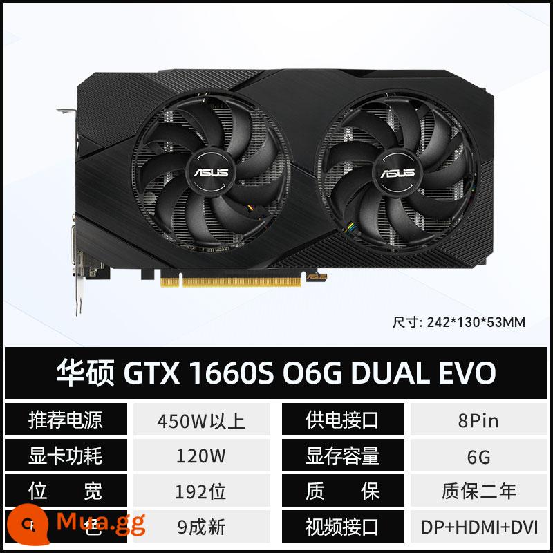 ASUS MSI GTX1660s RTX2060 2070 2080 3060 3070 game đồ cũ tháo rời card đồ họa - ASUS GTX1660Super 6G Báo Tuyết