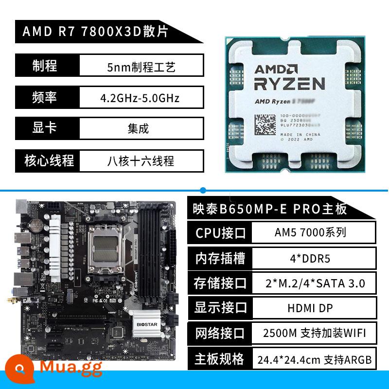 Biostar B650MP-E PRO bo mạch chủ A620 AM5 AMD Ryzen R5 7500F 7800X3D bo mạch U - Biostar B650MP-E PRO+R7 7800X 3D rời