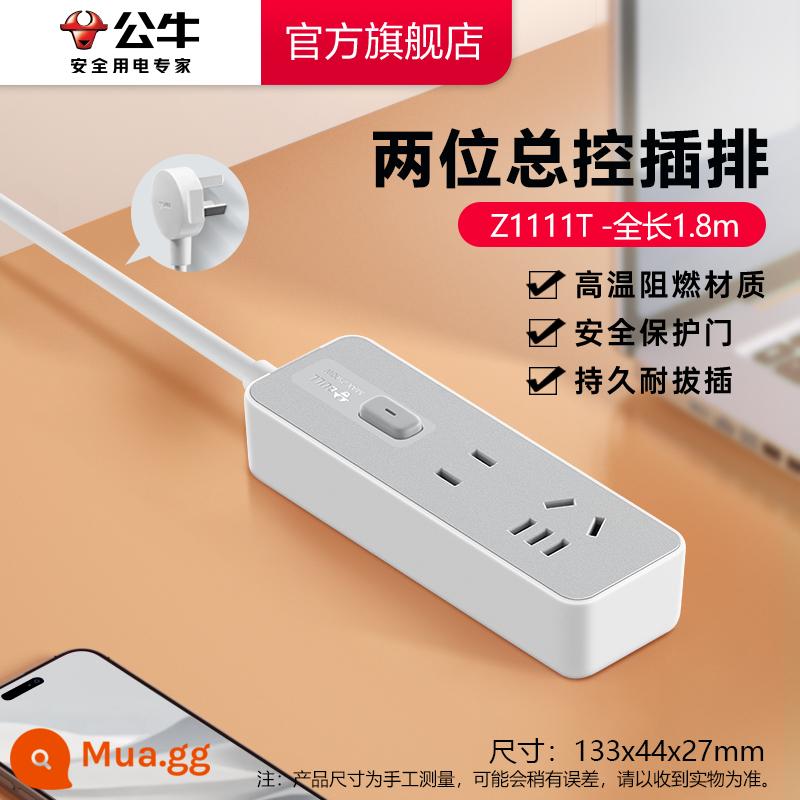 Bull Ổ Cắm Usb Cắm Nối Dài Dòng Nối Dài Cắm Bảng Dòng Nhà Đa Năng Chính Hãng Bộ Chuyển Đổi Đa Năng - Điều khiển chính hai vị trí 1.8m-Z1111T