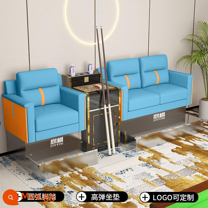 Ghế xem bóng,ghế sofa bi-a,ghế xem bóng,phòng chơi bi-a,ghế xem bóng,ghế sofa đặc biệt phòng bi-a,ghế sofa phòng bi-a - Mẫu độc quyền của EF dành cho ba người với màu xanh và cam