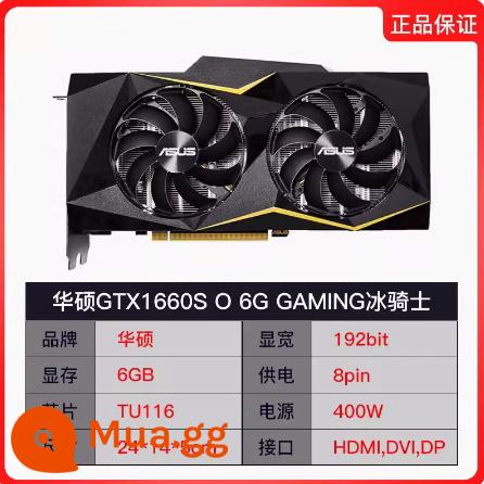 Gigabyte RTX 2080Ti/3070/2060/3090/1660S24G Turing card đồ họa chơi game AI deep learning - ASUS GTX 1660Super 6G bảo hành một năm