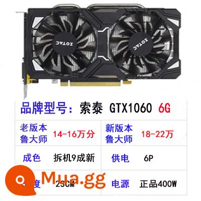 ASUS RTX3060Ti 8G Raptor 2060 3070 80 card đồ họa trò chơi máy tính cũ 1660Super - Quạt kép Zotac GTX1060 6G