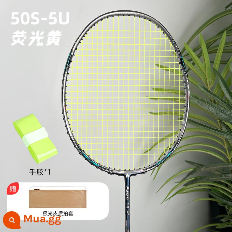 Vợt cầu lông Kawasaki Aurora 50S full carbon 4u 5u siêu nhẹ bé trai và bé gái tấn công tốc độ thi đấu chuyên nghiệp một phát - Aurora 50S-Green Mirror [Cáp màu vàng huỳnh quang 5U] Tặng kèm 1 keo dán tay + 1 túi chụp bằng da Aurora