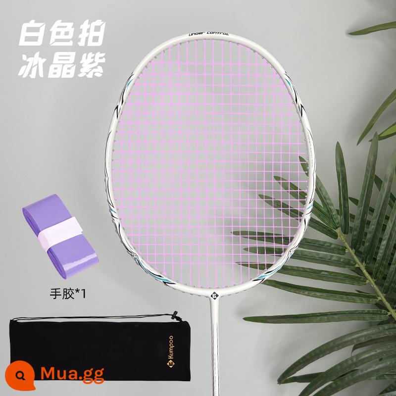 Vợt cầu lông Xunfeng K520 K520pro siêu nhẹ sợi carbon đầy đủ Xunfeng T520 Bộ vợt đánh đơn đôi - Một lần chụp: K520pro phiên bản nâng cấp [đường trắng pha lê băng tím] tặng kèm 1 gel rửa tay + vỏ bọc