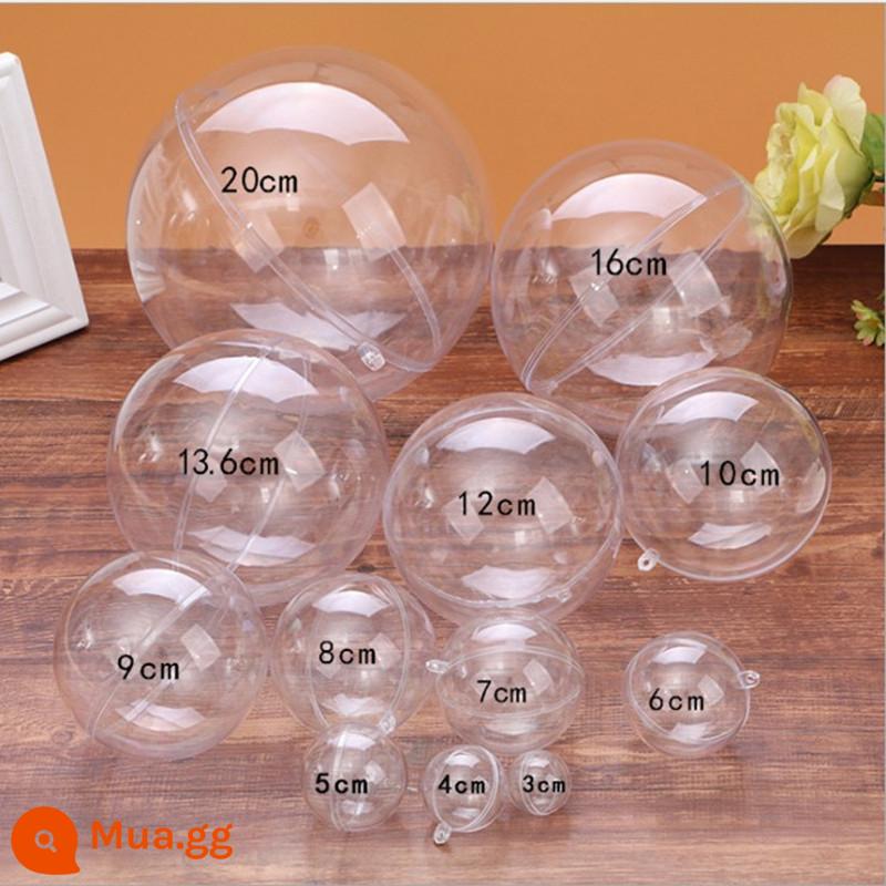 Đường kính 2-40CM bóng acrylic bóng trong suốt bóng nhựa rỗng bóng bao đám cưới trung tâm mua sắm bóng trang trí vỏ mặt dây chuyền - Bóng trong suốt 4CM (5 bóng)