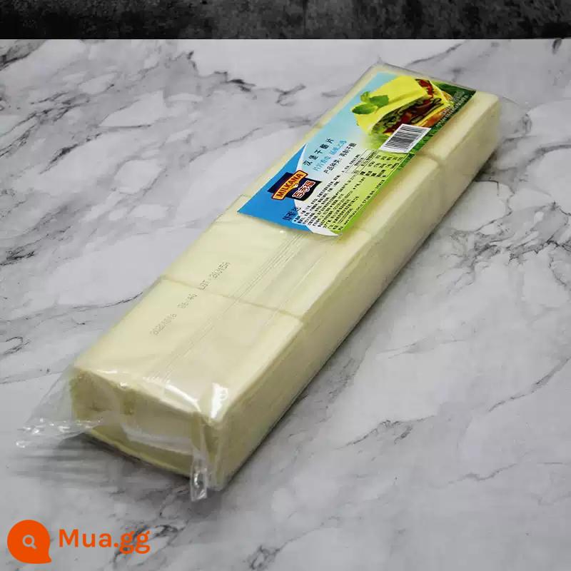 Phô mai Anchor nhập khẩu New Zealand lát 84 lát làm lại phô mai cheddar lát trắng lát phô mai hamburger 1040g - Phô mai trắng Baijifu lát 960g [80 lát]