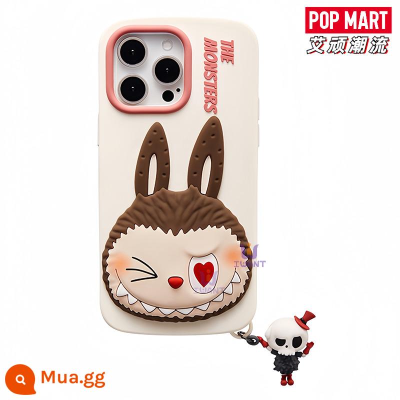 POPMART bong bóng mart LABUBU Labubu mùa xuân hoang dã tại nhà vinyl sang trọng búp bê mặt dây chuyền macaron - Ốp điện thoại iPhone 15 Pro Max - LABUBU