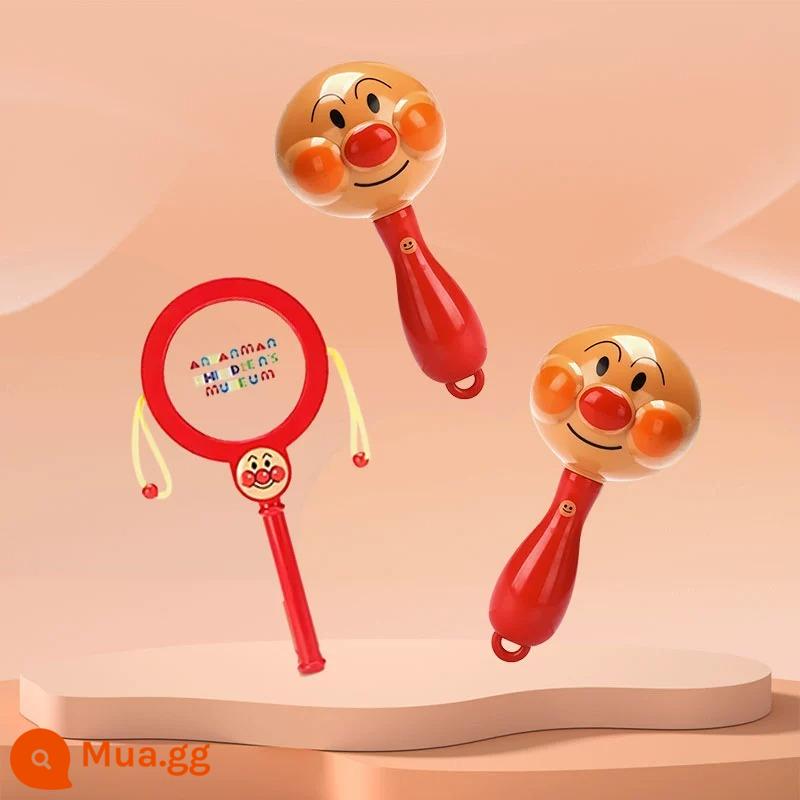 Đồ chơi cầm tay búa lục lạc cho bé sơ sinh Anpanman 0-6-12 tháng tuổi bé cầm nắm - 2 búa cát + lục lạc