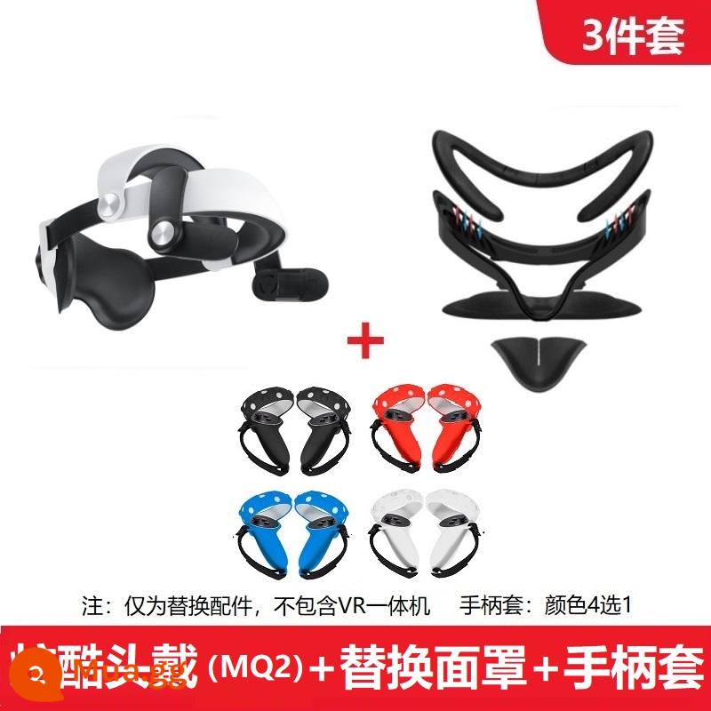 oculusquest3 headband Elite giải nén headband nhiệm vụ túi lưu trữ mặt nạ tay cầm bảo vệ phụ kiện ống kính - Q2 [Phong cách ngầu + mặt nạ + bọc tay cầm]