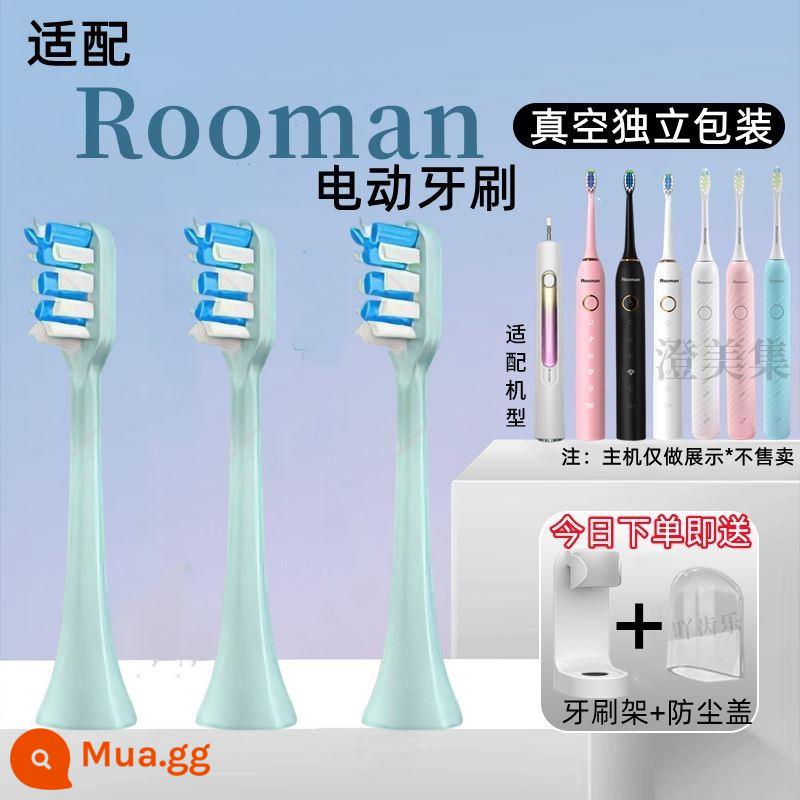 Thích hợp cho đầu bàn chải đánh răng điện Ruimai rooman H8/K5/K6/F6/F8/HL-3/H2/K8 đầu thay thế đa năng - Xanh da trời 4 miếng