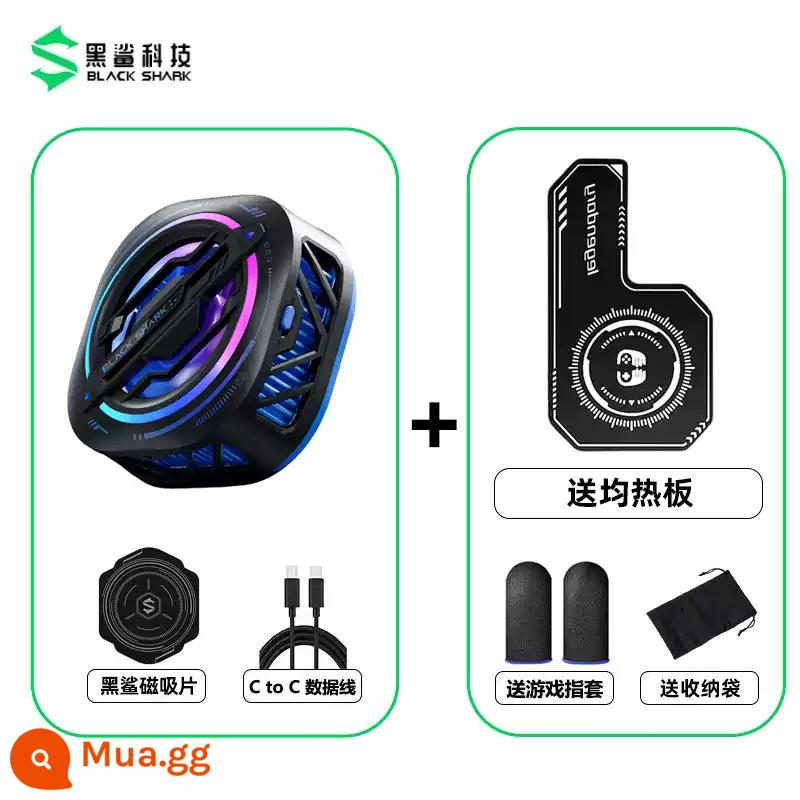 Bộ tản nhiệt cá mập đen 3Pro Điện thoại di động từ tính làm mát kín băng Clip bán dẫn Làm lạnh làm lạnh Artifact Bass Mute Thích hợp cho Apple Xiaomi Red Magic Feizhi OnePlus iQOO Realme OPPO Android - Black Shark Ice Magnet 3 Pro-Black + Tấm hơi [SF]