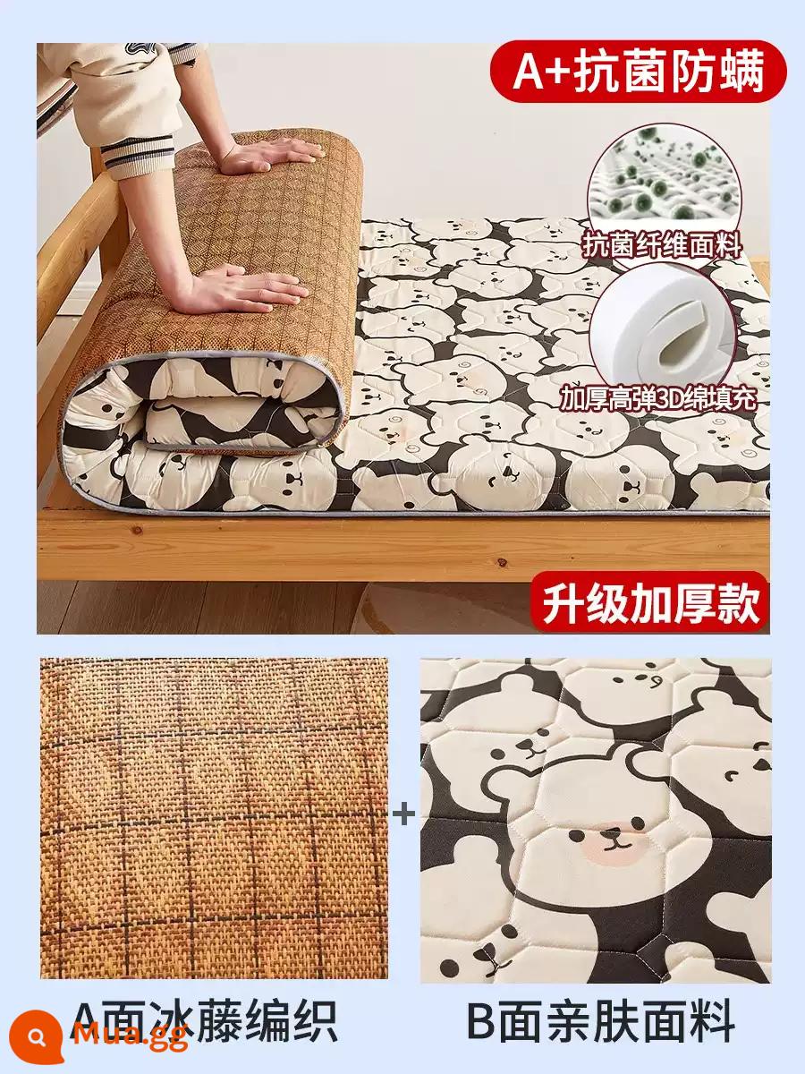 Nệm cao su đệm ký túc xá sinh viên giường đơn nệm chiếu tatami xốp cho thuê thảm đặc biệt đệm ngủ - Có thể sử dụng nệm chiếu Xiongxiong Zhuangzhuang=4,5cm- (A+kháng khuẩn và chống mạt 3D) ở cả hai mặt