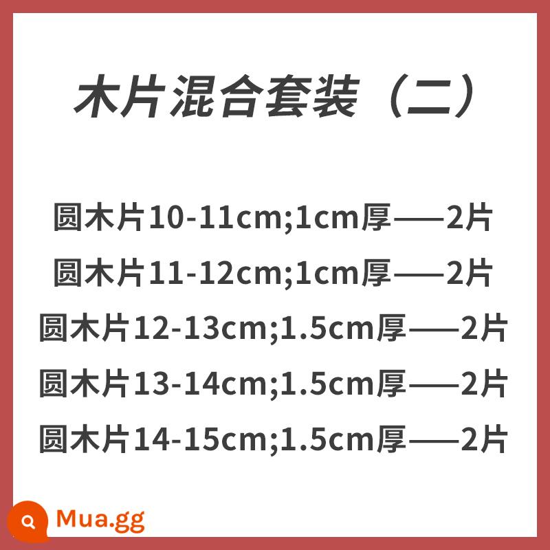 Gỗ tròn chip handmade tự làm chất liệu mẫu giáo vẽ tay chip gỗ tròn chip gỗ trang trí hàng năm nhẫn mảnh khối gỗ nhỏ - Bộ trộn gỗ dăm tròn lớn và nhỏ (2)