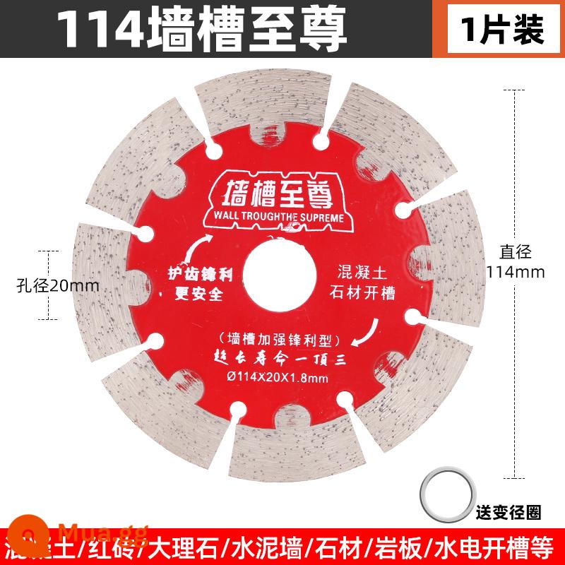 Cắt mảnh bê tông khía xi măng đá đá cẩm thạch máy mài góc máy đá cẩm thạch máy khía lưỡi cưa cắt tường đặc biệt - 1 miếng bê tông rãnh tường 114 [mua 5 tặng 1, 10 tặng 2]