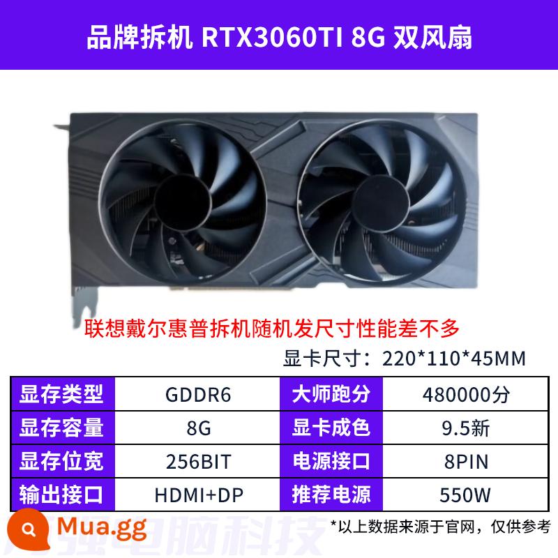 Card đồ họa cũ GALAXY MSI GTX1660super RTX2060S 2080 3060TI 3070 đầy màu sắc - Thương hiệu máy xé nát quạt kép RTX3060TI 8G