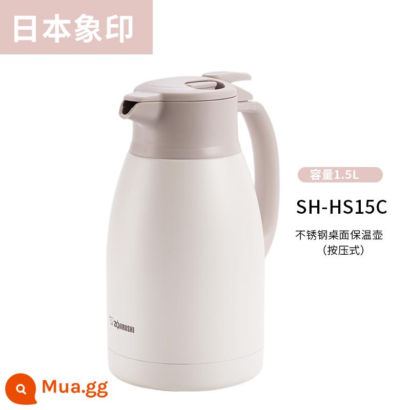 Bình giữ nhiệt chân không Zojirushi inox Nhật Bản Bình giữ nhiệt SH-HA/HJ/HS10/RA15/19C - HS15C-1.5L mờ trắng