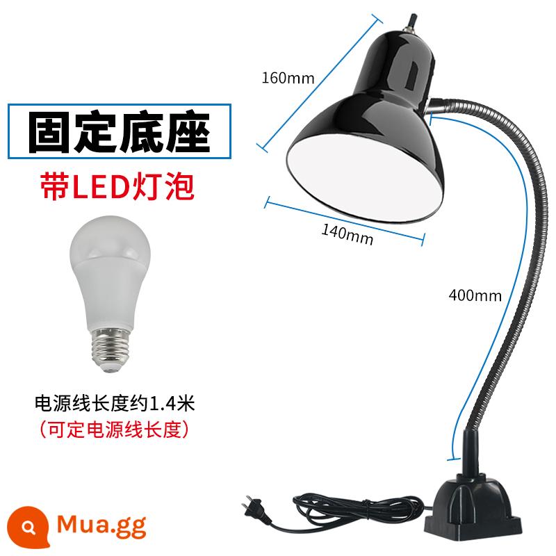 E27led Máy Công Cụ Đèn Làm Việc Từ Tính Mạnh Ghế Nam Châm Chiếu Sáng Đèn Bấm Xay Máy Xay Máy Tiện Ngành Công Nghiệp Máy Kẹp Đèn - Đế cố định [với bóng đèn LED]