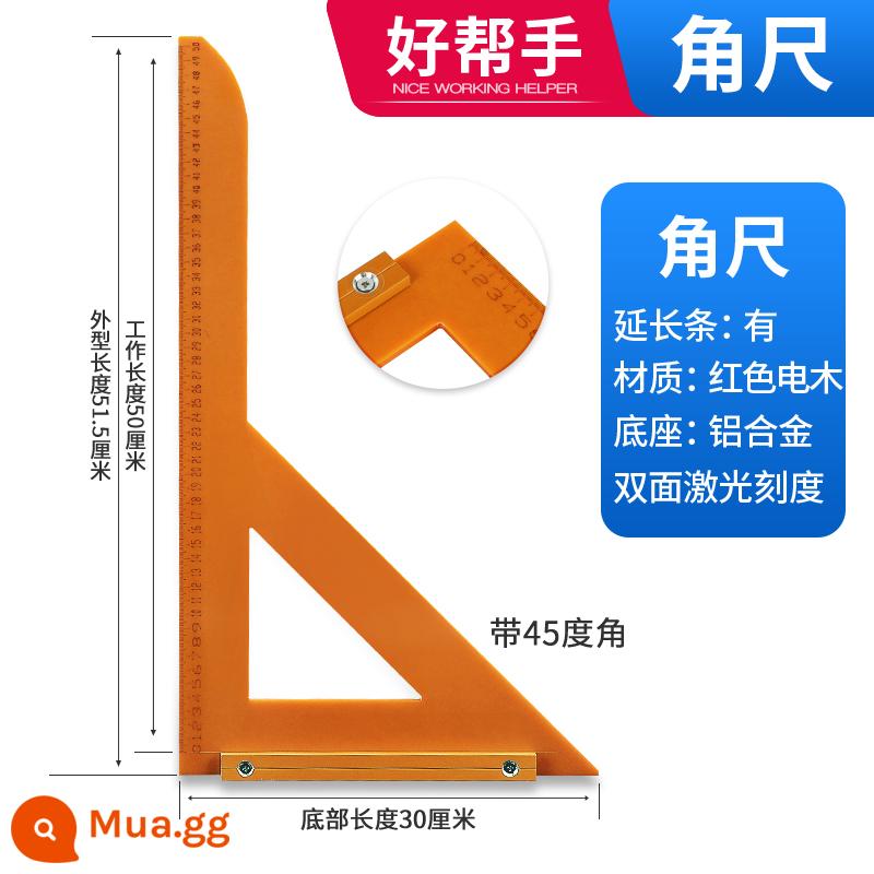 Di Động Cưa Cắt Tấm Đáy Chế Biến Gỗ Đá Cẩm Thạch Đặc Biệt Đế Máy Khung Xe Có Thể Điều Chỉnh Quy Mô Cắt Tấm Ủng Hộ - Thước tam giác Bakelite 500