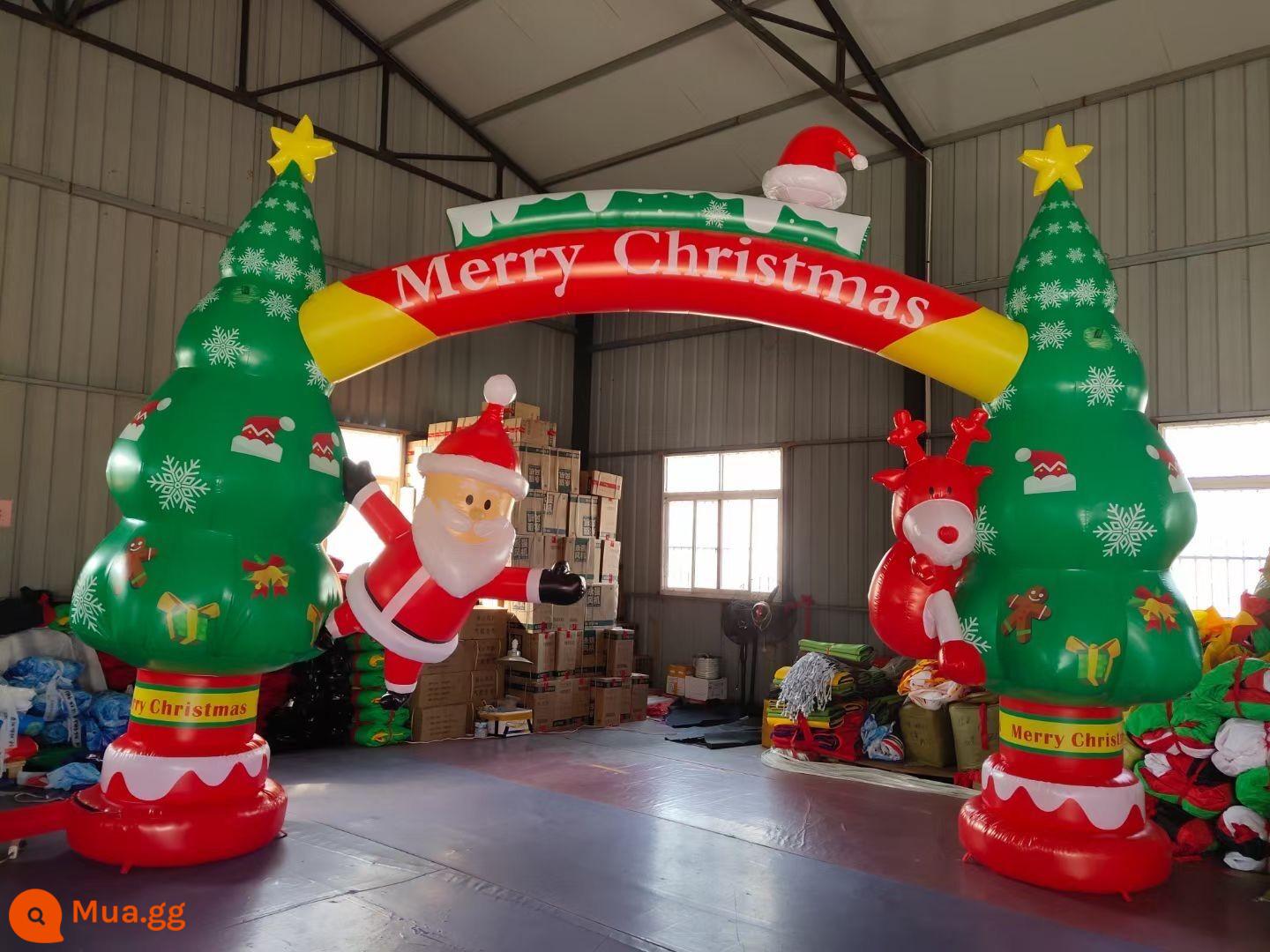 Ông già Noel bơm hơi Hoạt hình Mô hình bơm hơi trèo tường Người tuyết phát sáng Thanh năm mới Khu mua sắm Mũ Cây lễ hội Trang trí đẹp mắt - Bộ hoàn chỉnh vòm cây thông Noel cao 6m