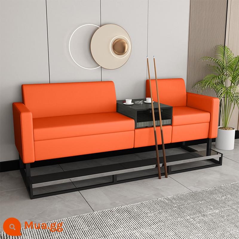 Ghế xem bóng,ghế sofa bi-a,ghế xem bóng,phòng chơi bi-a,ghế xem bóng,ghế sofa đặc biệt phòng bi-a,ghế sofa phòng bi-a - Bàn cà phê tủ màu cam cho ba người 1S màu cam