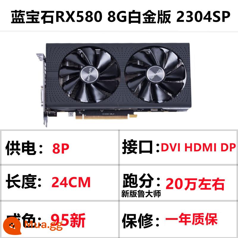 Card đồ họa RX580/590 8G RX5600/5700xt/6700XT GTX1060/1070/1080Ti - Sapphire RX580 8G Platinum (phiên bản full máu 2304SP)