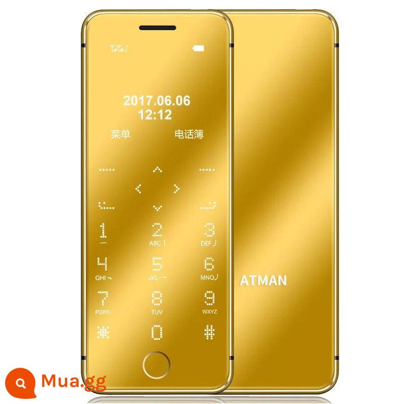 ATMAN Chuangxing R9 thẻ siêu mỏng điện thoại di động di động Unicom Telecom dự phòng thông minh 4g mini học sinh bỏ mạng bỏ túi nam nữ bảng thẳng máy rung siêu nhỏ dành cho trẻ em có cùng gương lưới điện thoại di động nhỏ màu đỏ - vàng