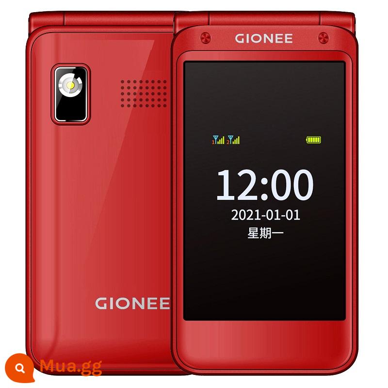 [Official Flagship Store] Gionee V3 Flip Cover Điện Thoại Người Già Chính Hãng Điện Thoại Người Già Thời Gian Chờ Siêu Dài Điện Thoại Người Già Quay Một Phím Màn Hình Lớn Ký Tự Lớn Giọng Nói Viễn Thông 4G Full Netcom Nam Nữ Doanh Nhân Điện Thoại Người Già Kinh Doanh - màu đỏ