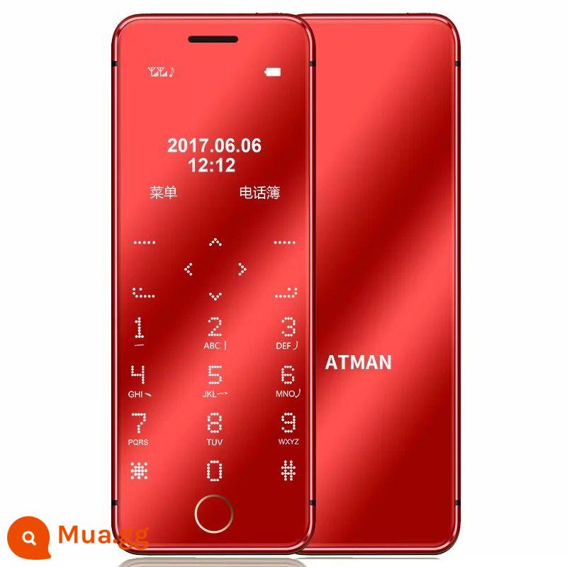 ATMAN Chuangxing R9 thẻ siêu mỏng điện thoại di động di động Unicom Telecom dự phòng thông minh 4g mini học sinh bỏ mạng bỏ túi nam nữ bảng thẳng máy rung siêu nhỏ dành cho trẻ em có cùng gương lưới điện thoại di động nhỏ màu đỏ - màu đỏ