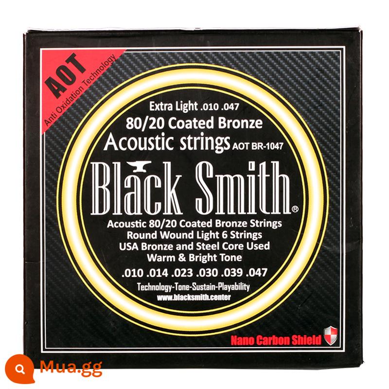 Qi chất liệu Black Smith AOT PB-1253 dân gian acoustic guitar dây chống gỉ phốt pho đồng thau BR-1152 dây - Phủ AOT BR-1047 (đồng thau)