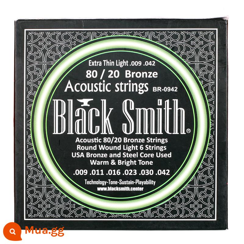 Qi chất liệu Black Smith AOT PB-1253 dân gian acoustic guitar dây chống gỉ phốt pho đồng thau BR-1152 dây - BR-0942 (đồng thau)