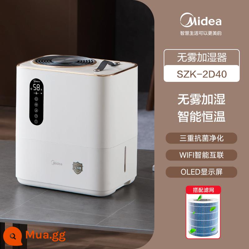 Máy Tạo Độ Ẩm Midea Hộ Gia Đình Không Sương Mù Im Lặng Phòng Ngủ Nhỏ Bà Bầu Bé Bay Hơi Tạo Ẩm Không Khí Hương Liệu - Trắng