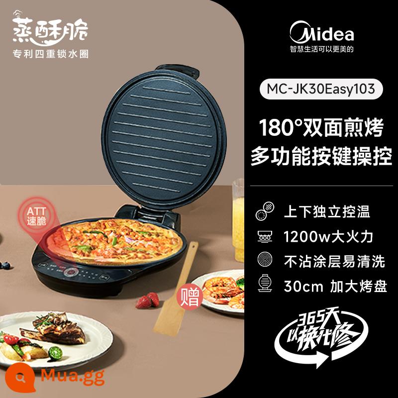 Chảo nướng điện Midea gia nhiệt 2 mặt máy làm bánh pancake máy làm bánh pancake hoàn toàn tự động mới chảo điện chính hãng chính hãng - đen