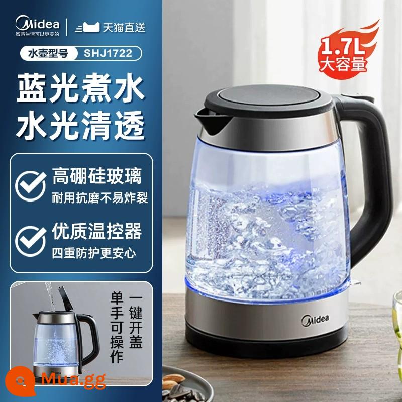 Ấm Siêu Tốc Midea Điện Gia Đình Thép Không Gỉ Nhiệt Độ Không Đổi Cách Nhiệt Tất Cả Trong Một Ấm Siêu Tốc Tự Động Tắt Nguồn Công Suất Lớn ấm Siêu Tốc - xám bạc