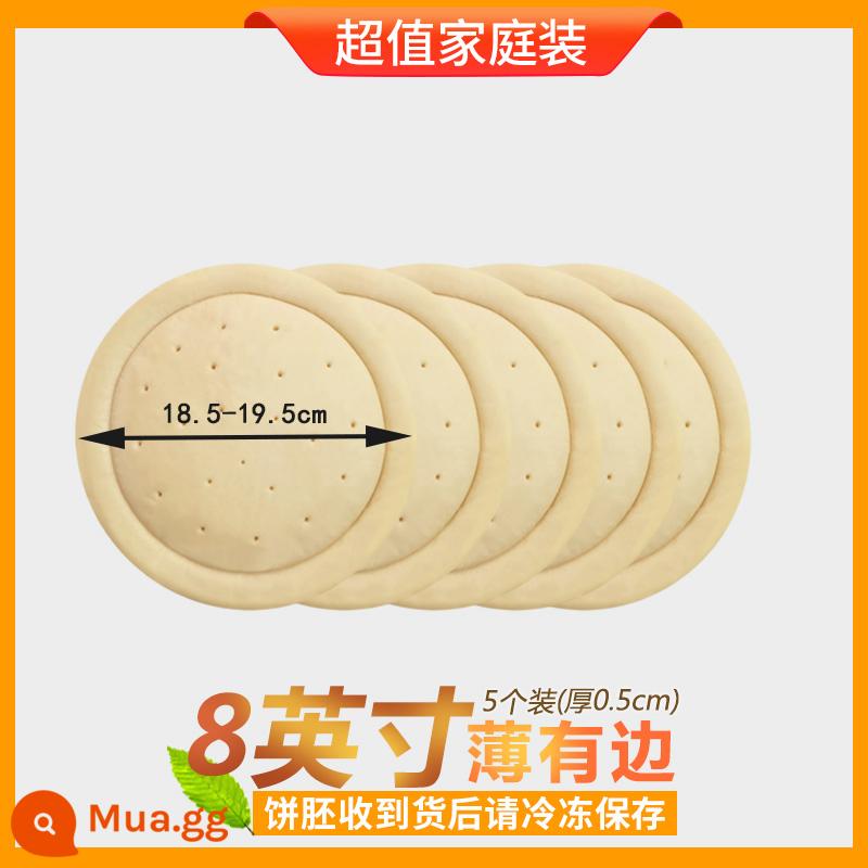 5 689 phôi bánh pizza 10 inch bánh pizza đáy mỏng không viền bán thành phẩm bữa ăn bánh pizza nguyên liệu ăn liền - Viền mỏng 8 inch 5 miếng