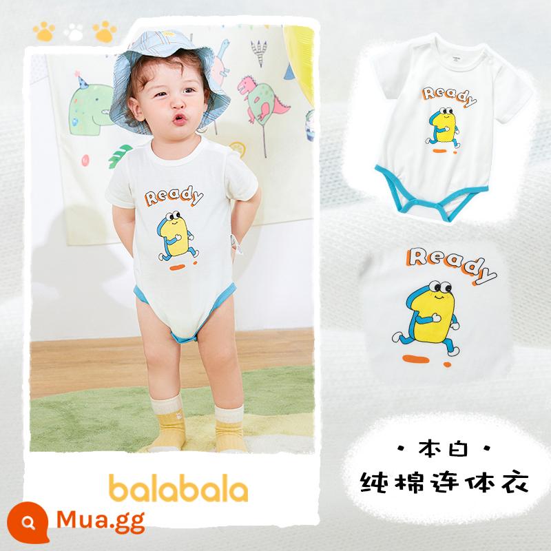 Balabala Áo liền quần bé trai và bé gái Áo liền quần cotton cho bé Quần áo leo núi trẻ em Quần áo trẻ em mùa hè Phần mỏng - Bến Bái 10101-208222124101