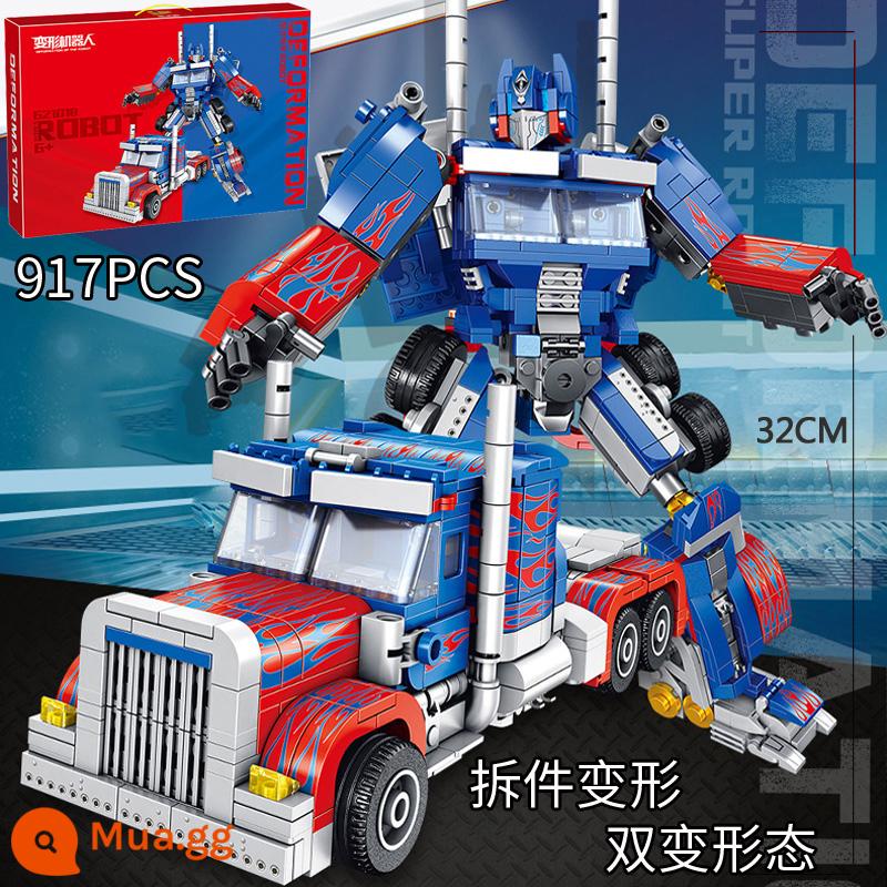 2023 Sản Phẩm Mới MK85 Người Sắt Trung Quốc Xếp Hình Khối Xây Dựng Robot Chống Hulk Rất Lớn Bé Trai Đồ Chơi Lắp Ráp - Robot Optimus Prime dạng kép đơn