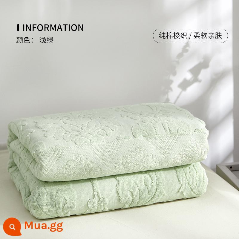 Hengyuanxiang cotton nguyên chất kiểu cũ chăn bông người lớn chăn mùa hè khăn bông chăn đơn điều hòa mùa hè mát chăn mỏng - 2247-xanh nhạt*