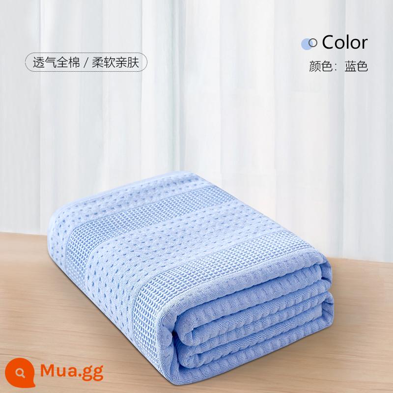 Hengyuanxiang cotton nguyên chất kiểu cũ chăn bông người lớn chăn mùa hè khăn bông chăn đơn điều hòa mùa hè mát chăn mỏng - 2297-Xanh*