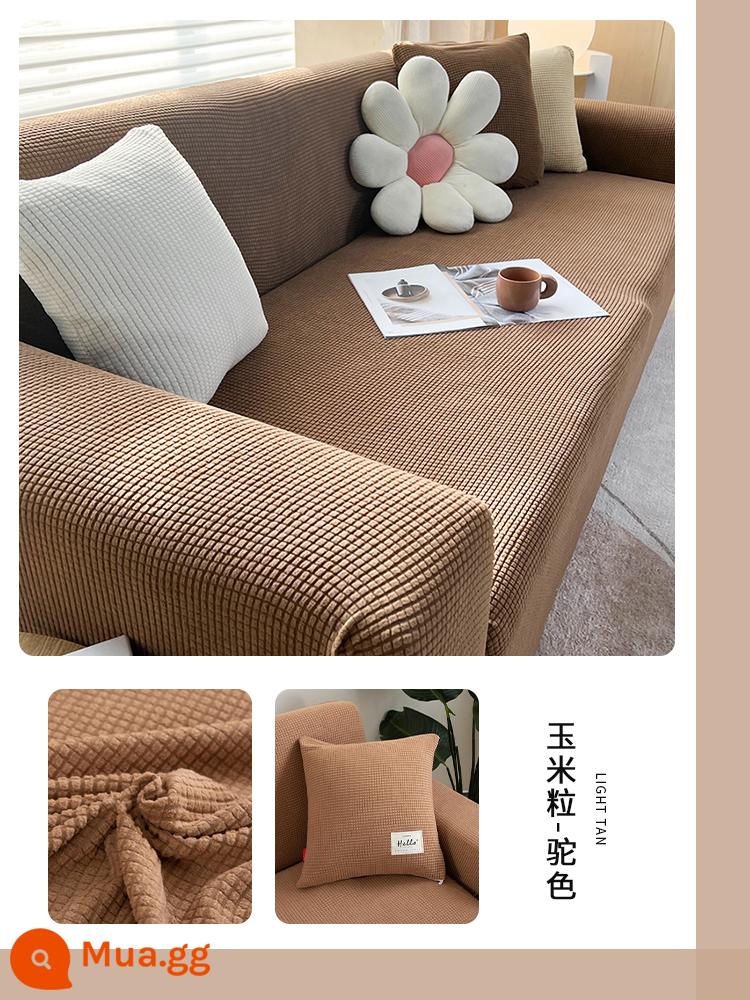 Bọc Ghế Sofa Tất Cả Bao Gồm Đa Năng Bốn Mùa Đàn Hồi Đa Năng Chống Mèo Xước Ghế Sofa Chống Trơn Trượt Chống Bụi Đa Năng Bao Khăn Vải - Lạc đà ♦ Co giãn toàn diện ❤ Không vón cục hay phai màu