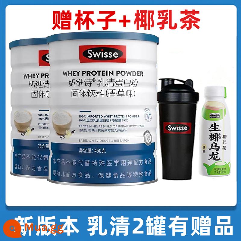 Bột whey protein nguyên chất Swisse thể hình tăng cơ tăng cân bột protein miễn dịch bột protein cho bà bầu trung niên và cao tuổi - Trắng