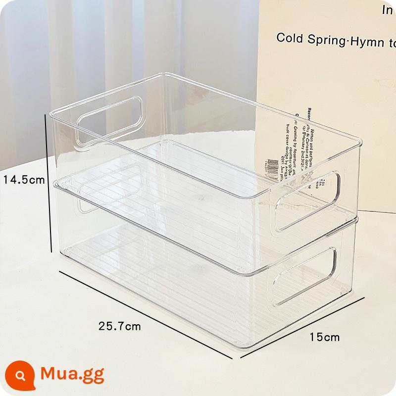 Hộp lưu trữ mỹ phẩm máy tính để bàn acrylic hộp trong suốt ký túc xá hộp hoàn thiện ngăn kéo nhựa có thể được xếp chồng lên nhau kệ - Các mẫu di động nhỏ trong suốt [gói hai chiếc] có thể xếp chồng lên nhau