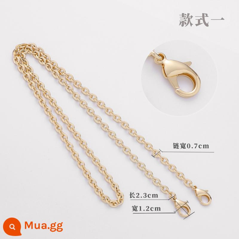 Khéo léo handmade hội thảo chuỗi chuyển đổi chuỗi đơn mua kim loại mở rộng chuỗi nách Messenger dây đeo vai phụ kiện túi thay thế - Kiểu 1 (40cm) vàng thẳng để trang trí di động