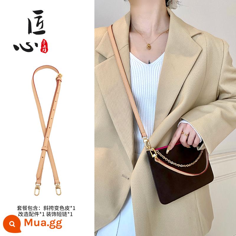 Xưởng thủ công khéo léo Neverfull mẹ chồng túi chuyển đổi dây đeo vai phụ kiện túi Messenger túi dây xích ngắn dây đai túi dây chuyền - Gói da đổi màu (hiệu ứng hình ảnh mô hình) [99% người đã chọn]