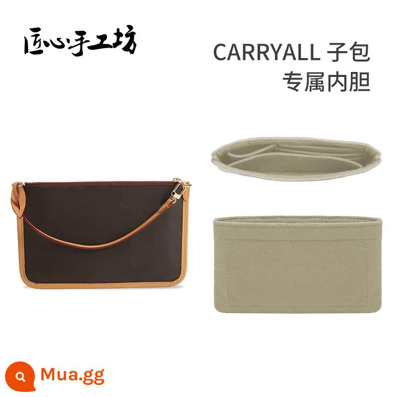 Xưởng thủ công Túi lót Carryall thích hợp cho túi chuyển đổi nhỏ LV Túi cỡ trung hỗ trợ lưu trữ Lớp lót chống biến dạng - Lớp lót túi nhỏ Carryall (màu be)