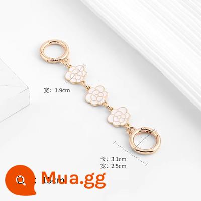 Xưởng thủ công khéo léo Kouchi Mạt chược Chuỗi phụ kiện Ngọc trai Chuỗi mở rộng Túi Thắt lưng Túi đeo nách Dây chuyền trang trí Dây đeo vai - [Vàng thẳng] Một mình Camellia